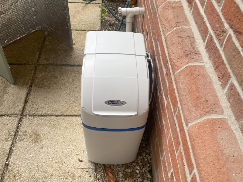 Water Softener  Installed Outside the House In a Box